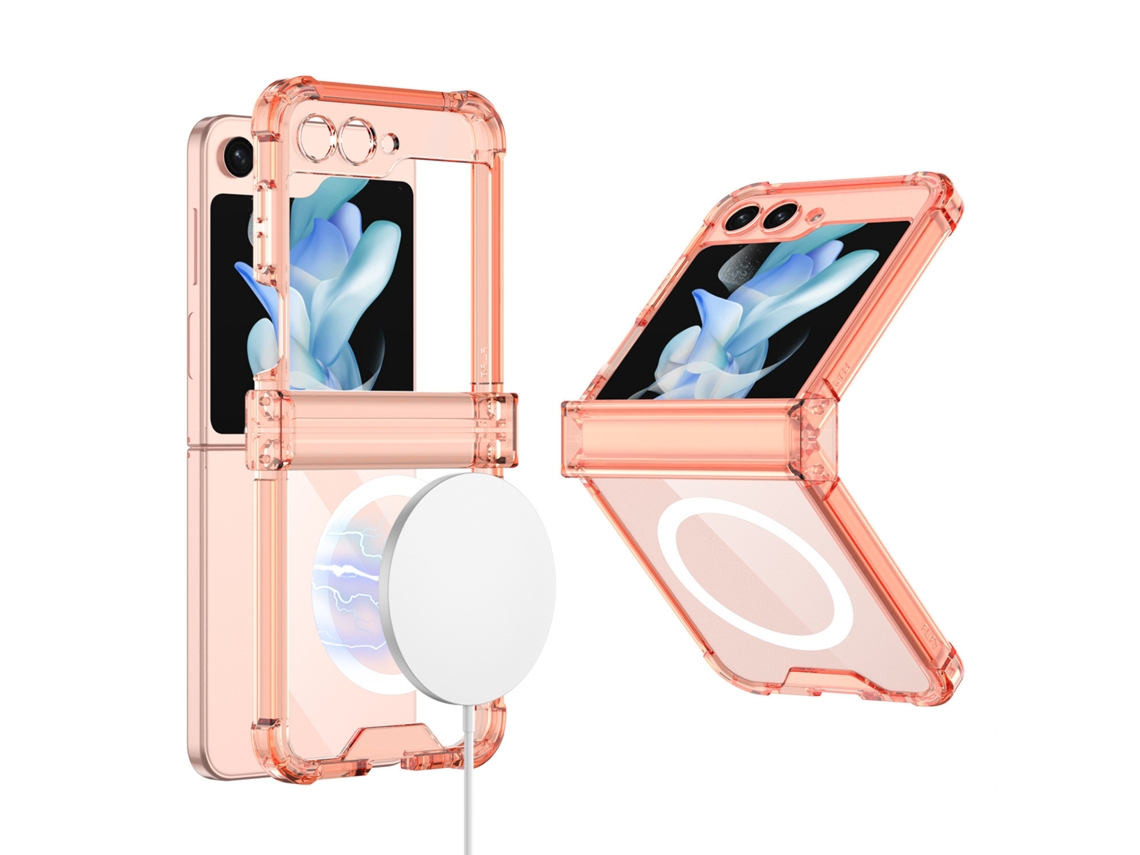 Funda Protectora Airbag Caída Carga Inalámbrica para Samsung Galaxy Z Flip 5 SIURN Transparente