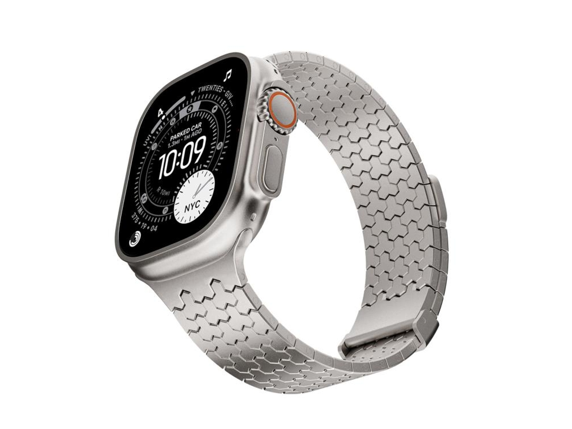 Correa para Apple Watch de 46/49/45/44 mm - Acero inoxidable con cierre magnético doble en forma de Y