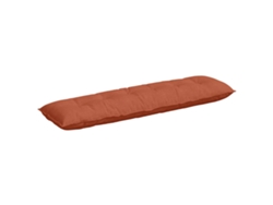 Cojín De Espalda Rojo Naranja 180 X 50 Cm Tela De Pana