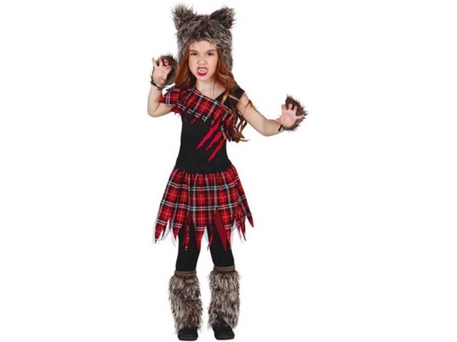 Disfraz de Niña DISFRAZZES Chica Lobo Escocesa (Talla: 7 a 9 años)