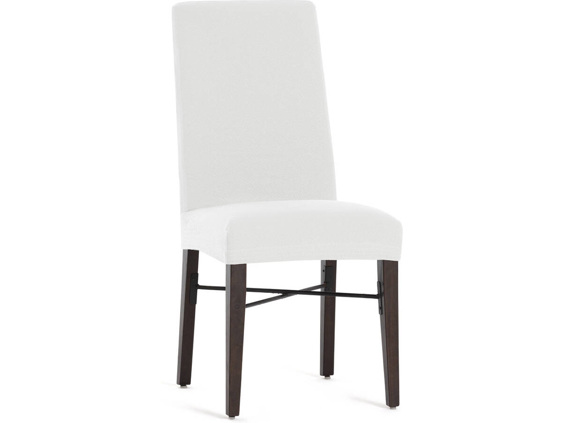Funda de Silla EYSA Premium Bronx Pack de 2 Fundas Tejido Multielástico (50 x 50 x 55 cm - Poliéster - Blanco)