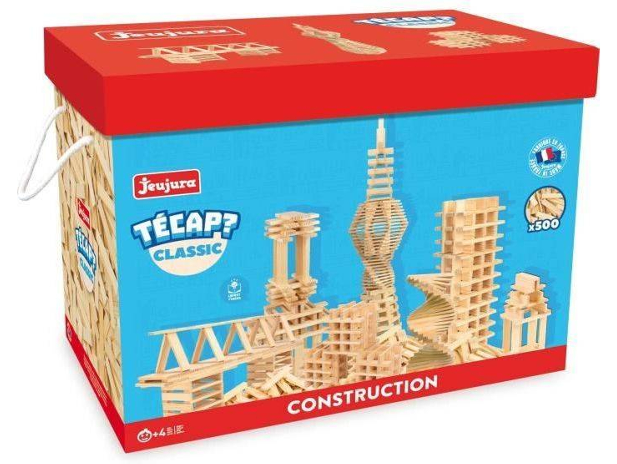 Juego de Construcción JEUJURA Classic 500 piezas de madera