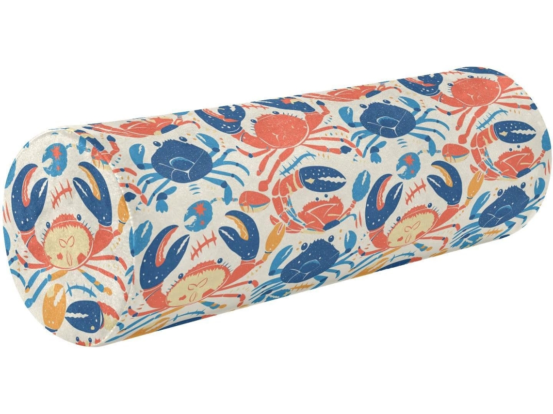 Cojín Frodotgv Redondo Azul Espuma Viscoelástica Soporte Dormir