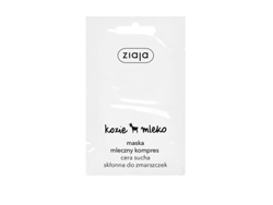 Mascarilla facial hidratante de leche de cabra para piel seca, 7 ml, envase individual, Ziaja
