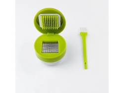 Prensa de ajos manual con pelador de silicona y cepillo de limpieza. Tritura ajo y jengibre sin esfuerzo. Rosewell