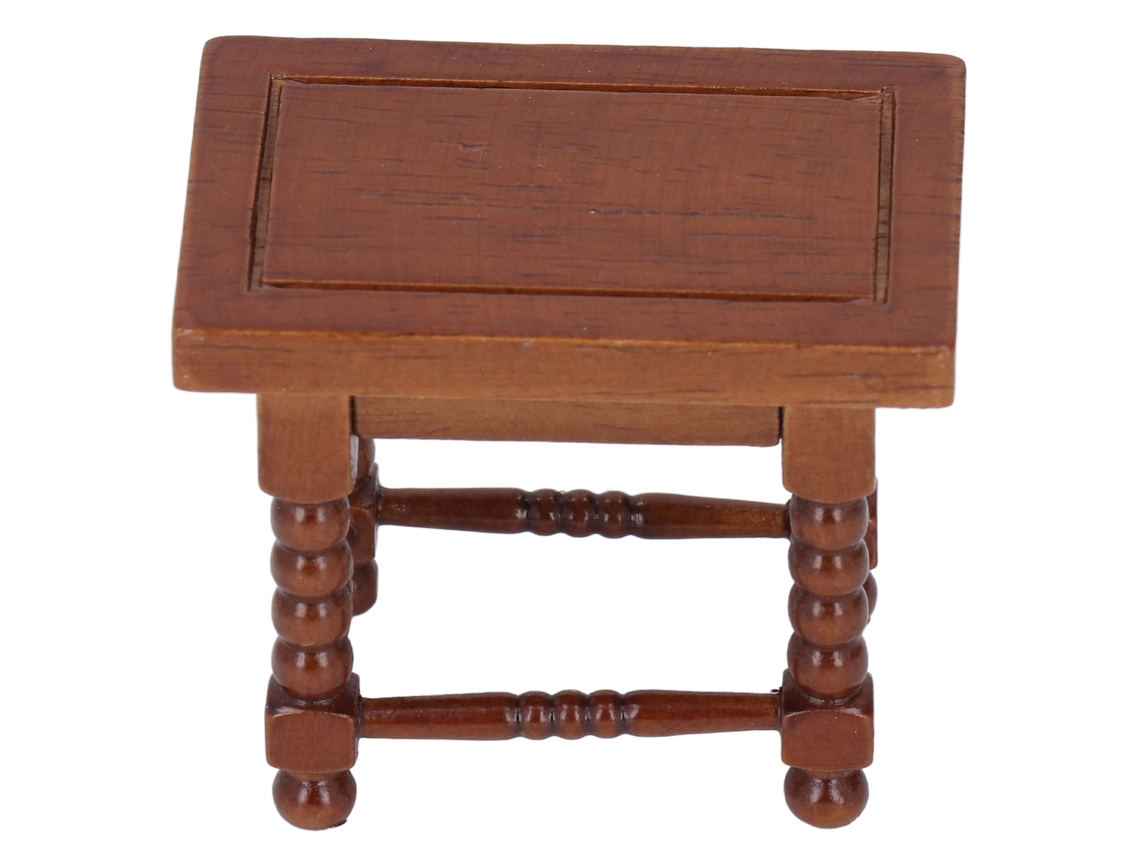 Mesita De Té/café En Miniatura De Madera De Abedul Para Casa De Muñecas A Escala 1:12.