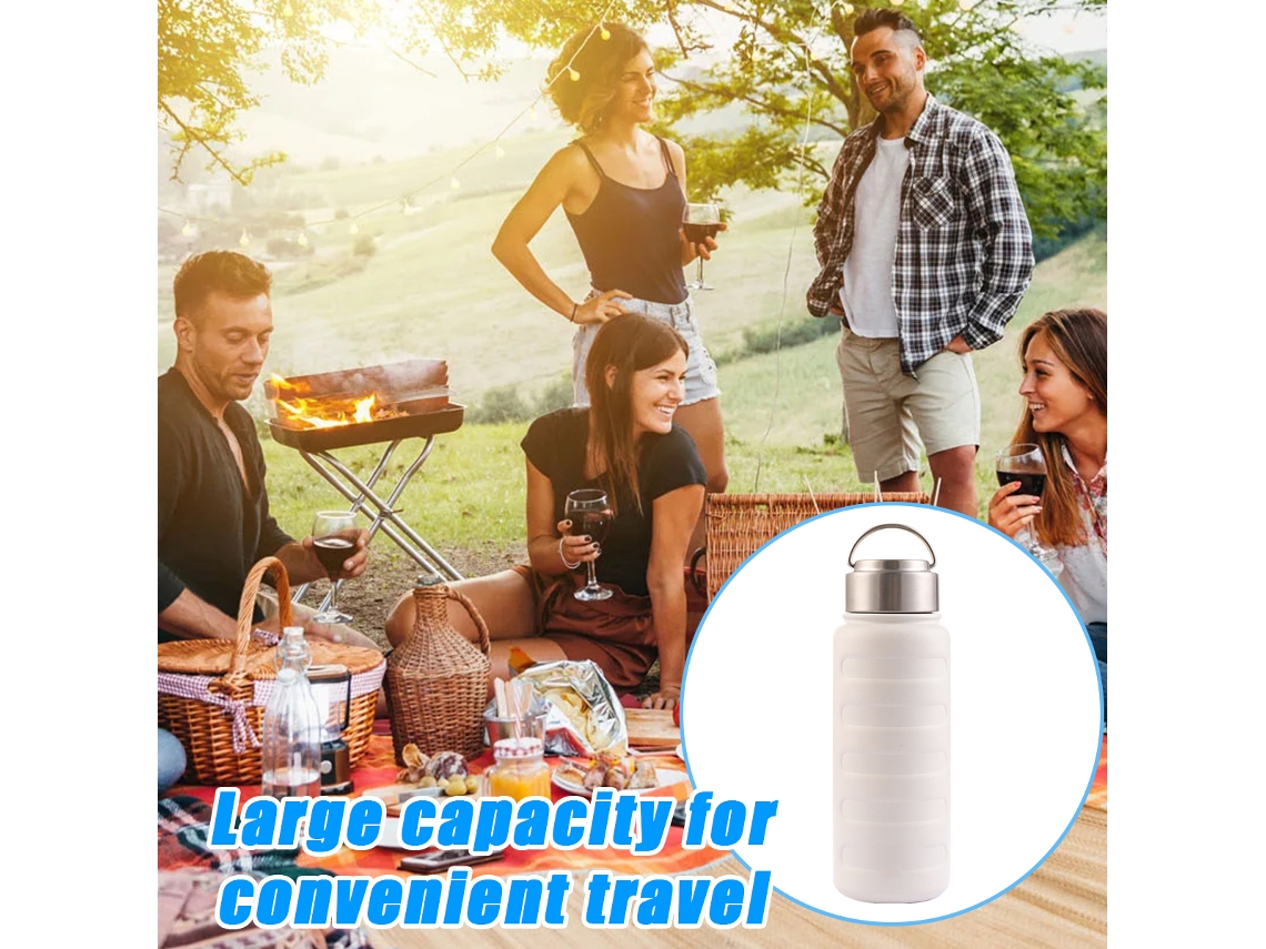 KOFIHETY Vaso Térmico de Acero Inoxidable con Gran Capacidad 1000ml, Botella de Agua para Deportes, Hervidor Portátil para Hombres y Estudiantes, Femenino