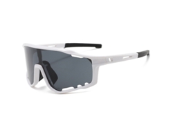 Óculos De Sol Para Ciclismo À Prova De Vento Uv400 Para Homens E Mulheres Óculos Esportivos Ao Ar Livre (branco Cinza)
