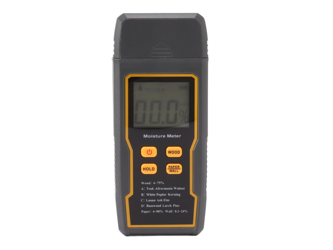 Detector Digital De Humedad Con 4 Modos Lcd Para Madera, Paredes Y Materiales De Construcción.