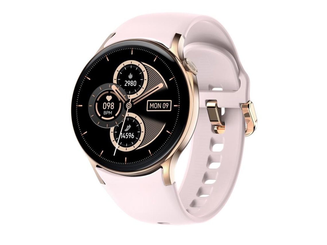 Smartwatch Bluetooth con pantalla AMOLED de 1,43 pulgadas, resistente al agua IP68 (rosa)