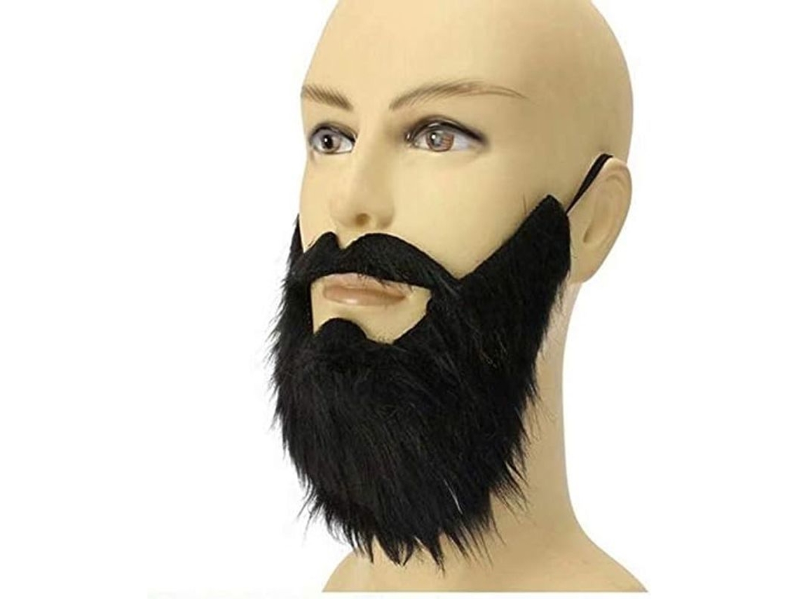 Divertido Accesorio De Disfraz De Barba Y Bigote Falsos Para Halloween, Carnaval Y Fiestas.