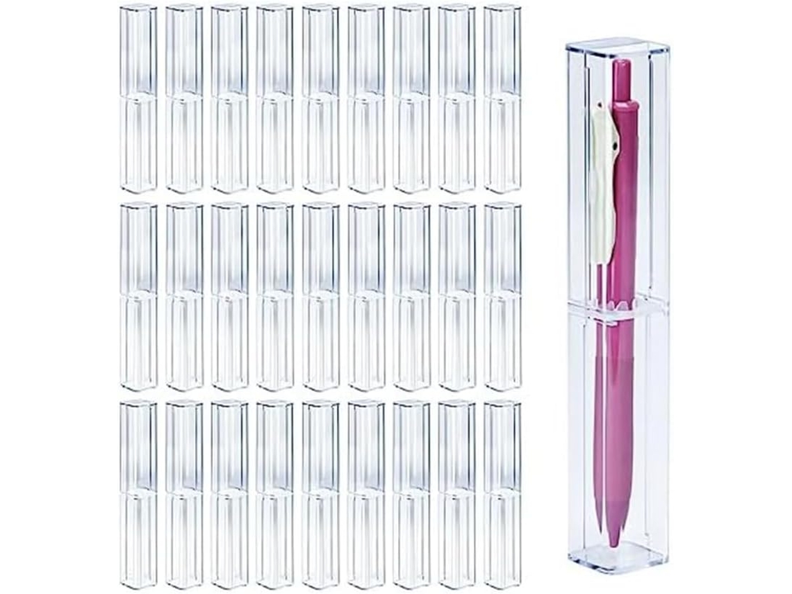 Juego de 25 estuches Anneth de acrílico transparente, reutilizables, ideales para regalar, con embalaje Gokoco.