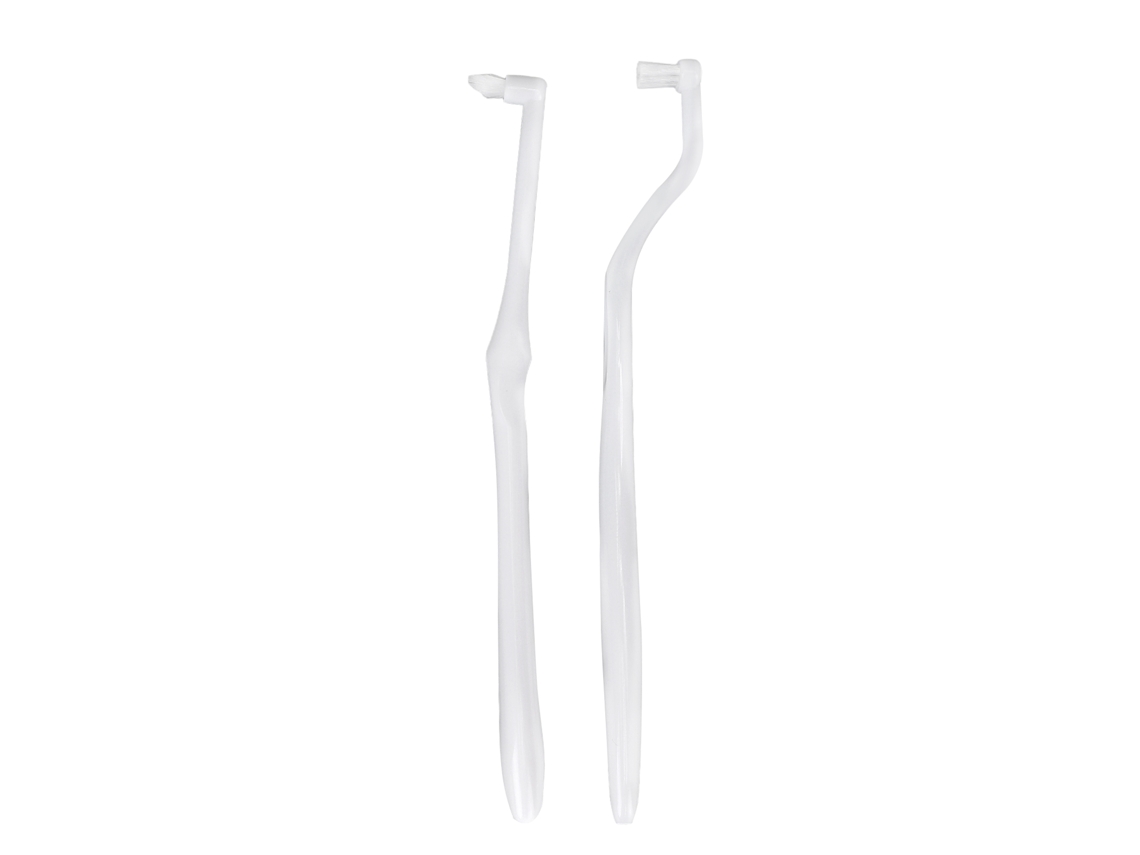 Cepillo de dientes interdental para limpieza de ortodoncia, eliminación de manchas y cuidado bucal, color blanco