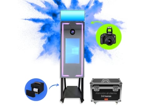 Fotomaton Shop - Fotomatón Espejo de fotos – Paquete Completo con Cámara Canon EOS 2000D y Impresora – Ideal para bodas, Eventos y más