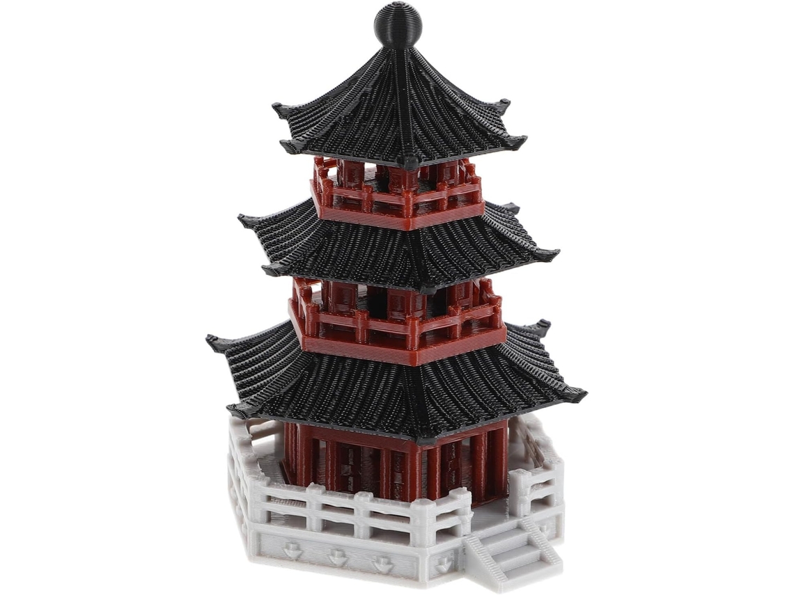 Miniatura Pagoda China Japonesa Resina Pequeño Pabellón 4 9 7 3 Decoración Bonsáis Acuarios Ideal Oficinas