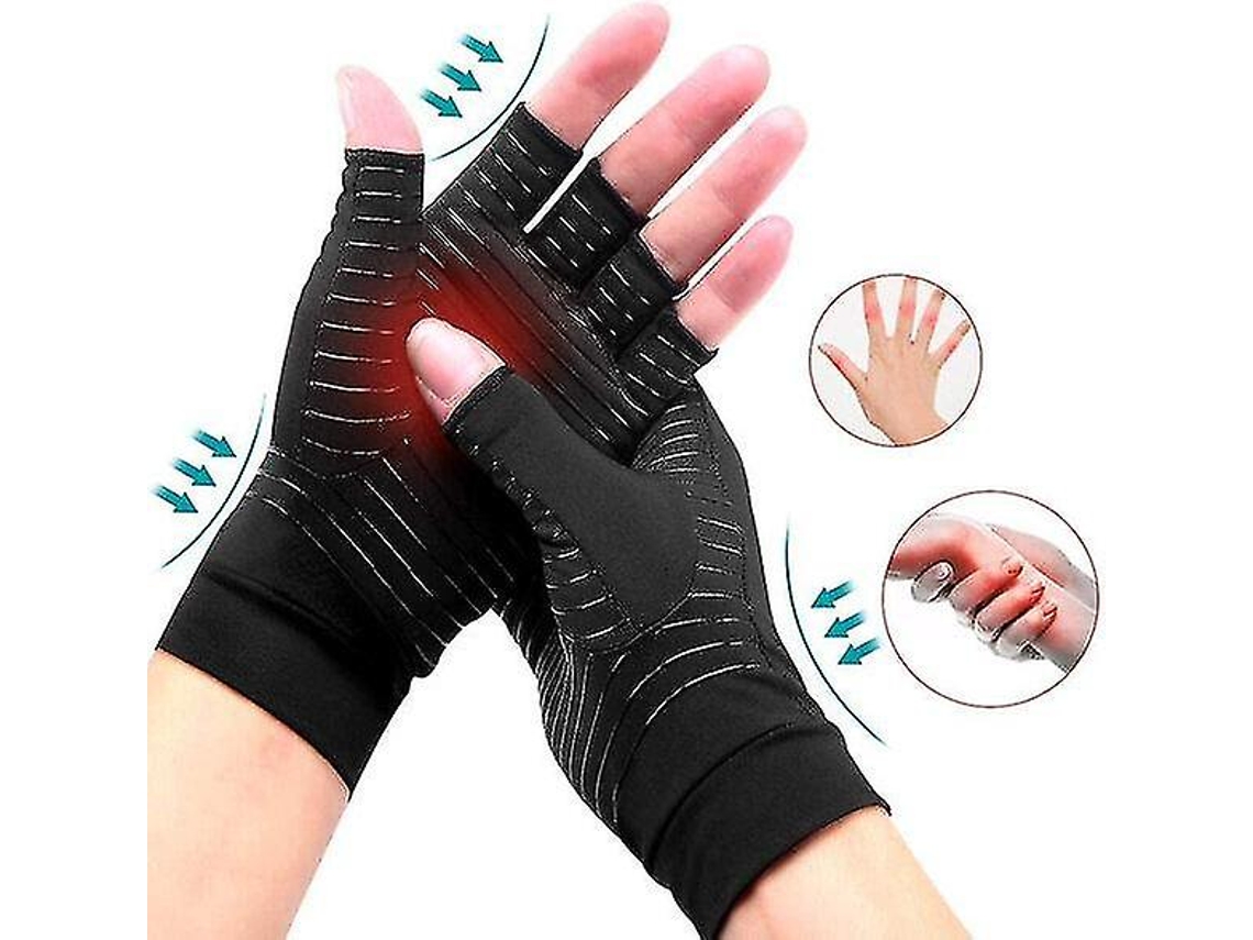 Luvas de compressão de cobre para artrite reumatoide, alívio da dor e inchaço, osteoartrite e tendinite.