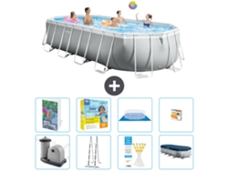 Intex Piscina Prism Frame Oval - 610x305x122 Cm - 9-peças S529