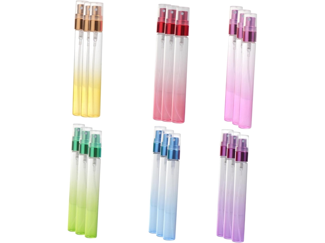 Juego De 18 Botellas De Vidrio Con Atomizador Para Viajes, Ideales Para Cosméticos Y Aceites Esenciales.