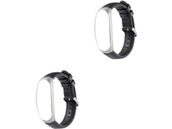 Juego De 2 Elegantes Correas De Cuero Para Relojes Deportivos Con Marco Plateado (4 Unidades).