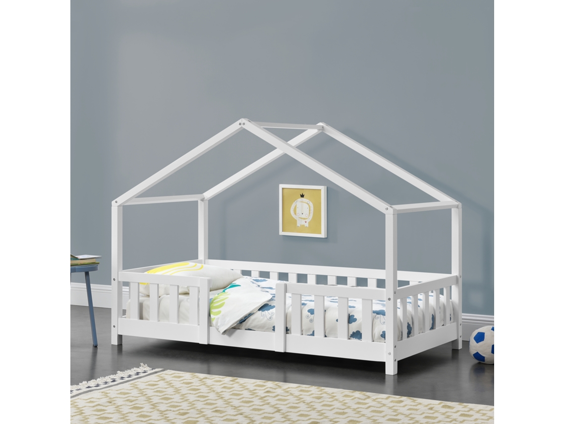 Estructura de Cama Infantil [EN.CASA] (Blanco - Madera - 80x160cm)