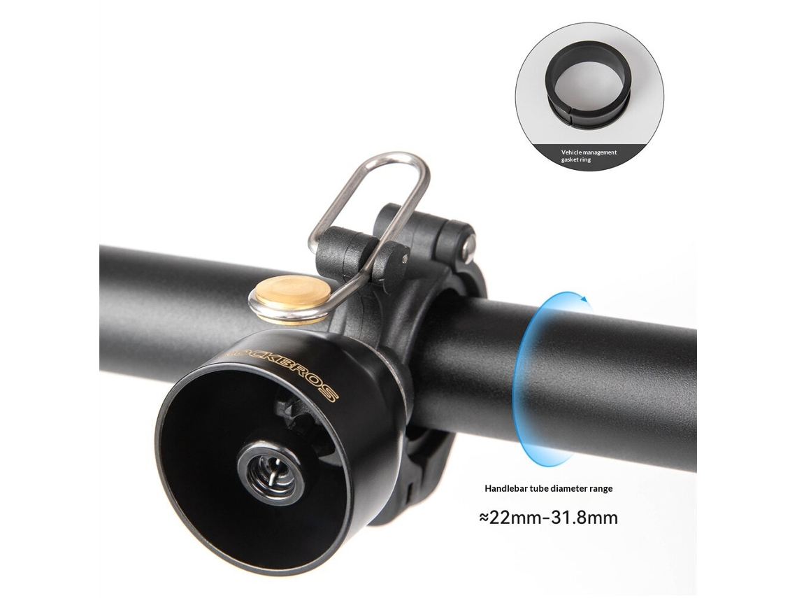 Campainha De Bicicleta Rockbros Mini De 90db Estilo Retrô Com Som Nítido E Potente Para Guidões De 22 A 31,8 Mm