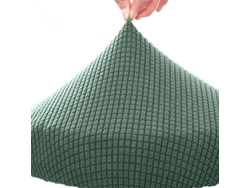 Rebe-funda De Silla Elástica De Poliéster Lavable Para Taburete Redondo Con Diseño Jacquard Para Hogar Oficina Hotel Verde