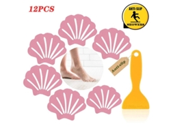 12 Pegatinas Antiderrame Con Forma De Pata Y Adhesivo De Tracción Para Bañeras Y Duchas Uhp.