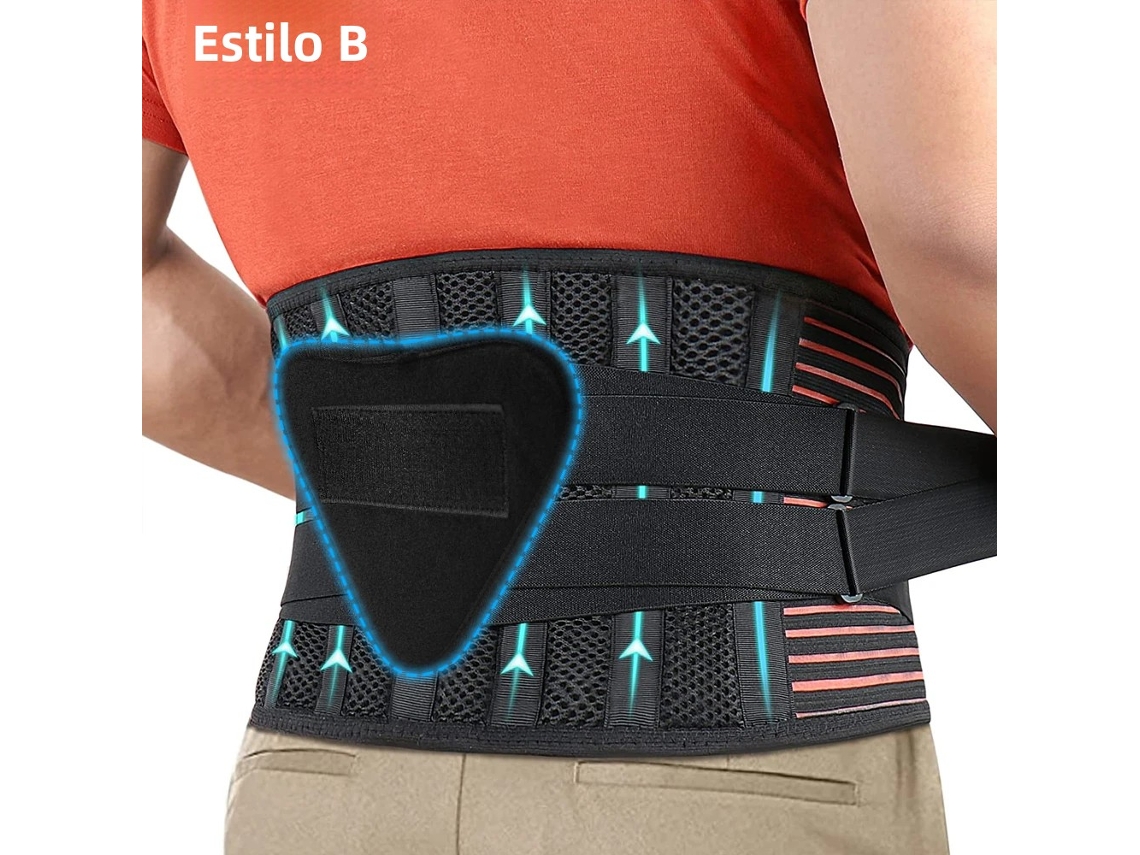 Cinturón de soporte lumbar extraíble para aliviar el dolor lumbar, ideal para trabajos físicos intensos. Mdug (2xxl)