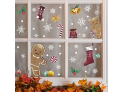2 Pegatinas Navideñas Para Ventanas, Calcomanías Para Dormitorio, Sala De Estar Y Decoración Navideña Del Hogar.