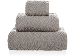 Toallas de Baño BEST INTERIOR Chevron (Marrón - Algodón - 70x140 cm)