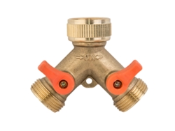 Válvula de 3 Vías Brasa Splitter Femenino 3/4 Pulgadas X Masculino 3/4 Pulgadas X2 Bsp Jardín