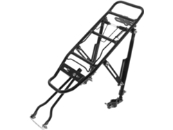 Portaequipajes trasero robusto para bicicletas de montaña, fabricado en aleación de aluminio ligera.