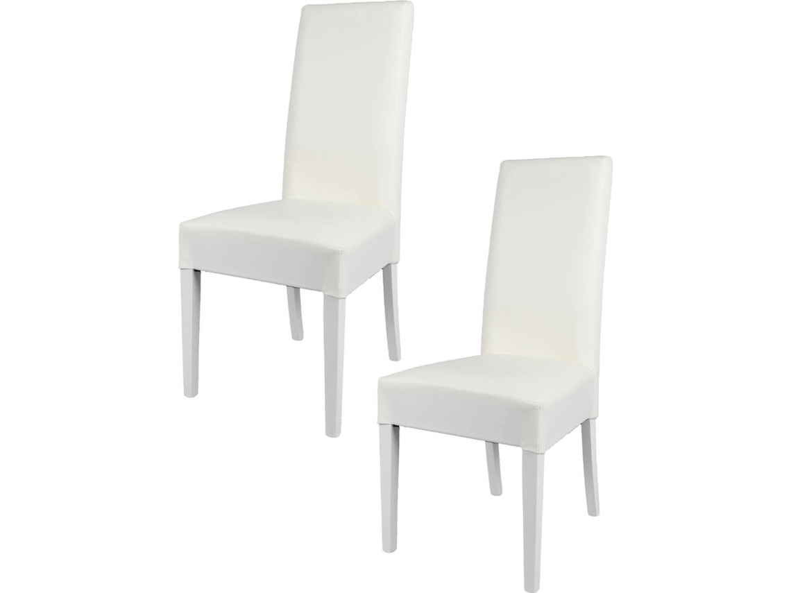 Conjunto de 2 Cadeiras T M C S Luisa (Branco - 99x46x55 cm - Madeira)