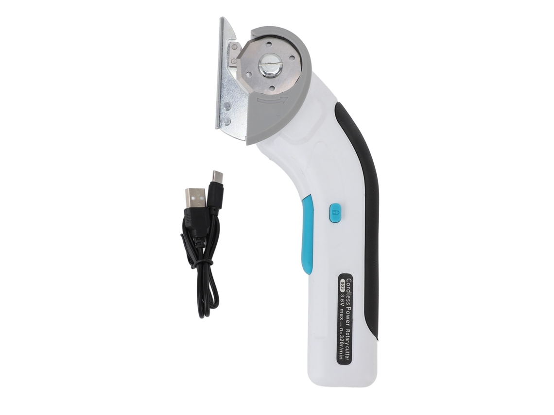 Tijeras Eléctricas Inalámbricas Con Batería Recargable De 3,6 V Y Bloqueo De Seguridad Para Textiles, Cuero Y Cartón.