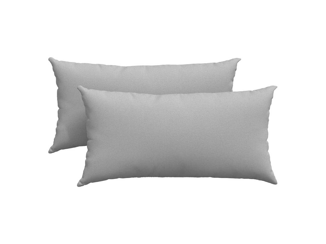 Cojines De Sofá 2 Uds Gris Nube 80 X 40 Cm Tela