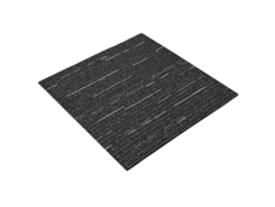 Vidaxl Azulejo De Alfombra Rayado Negro 50 X 50 Cm 4 Pcs Pp Y Betún