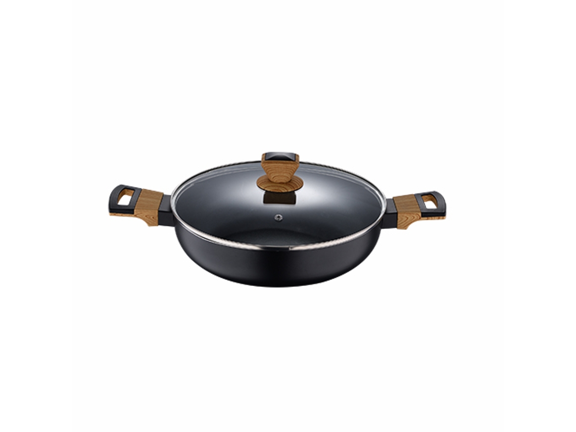 Tartera Con Tapa 28X7.5Cm Aluminio Prensado Bergner Earth Black