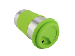 Vaso térmico de acero inoxidable de 500 ml con tapa de silicona (verde)