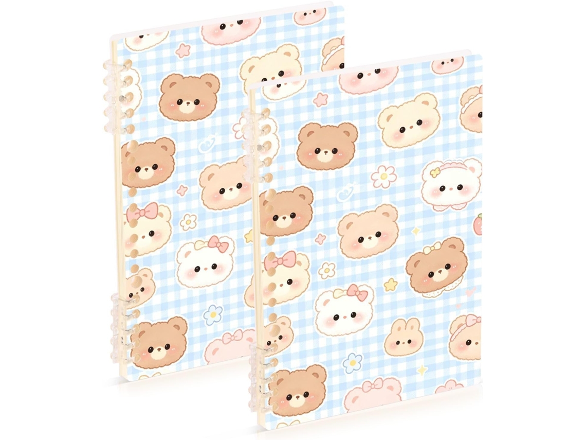 Besportble Juego De Osito Peluche Marrón Y Polipropileno Papel Rayado 21,1 X 14,5 Cm
