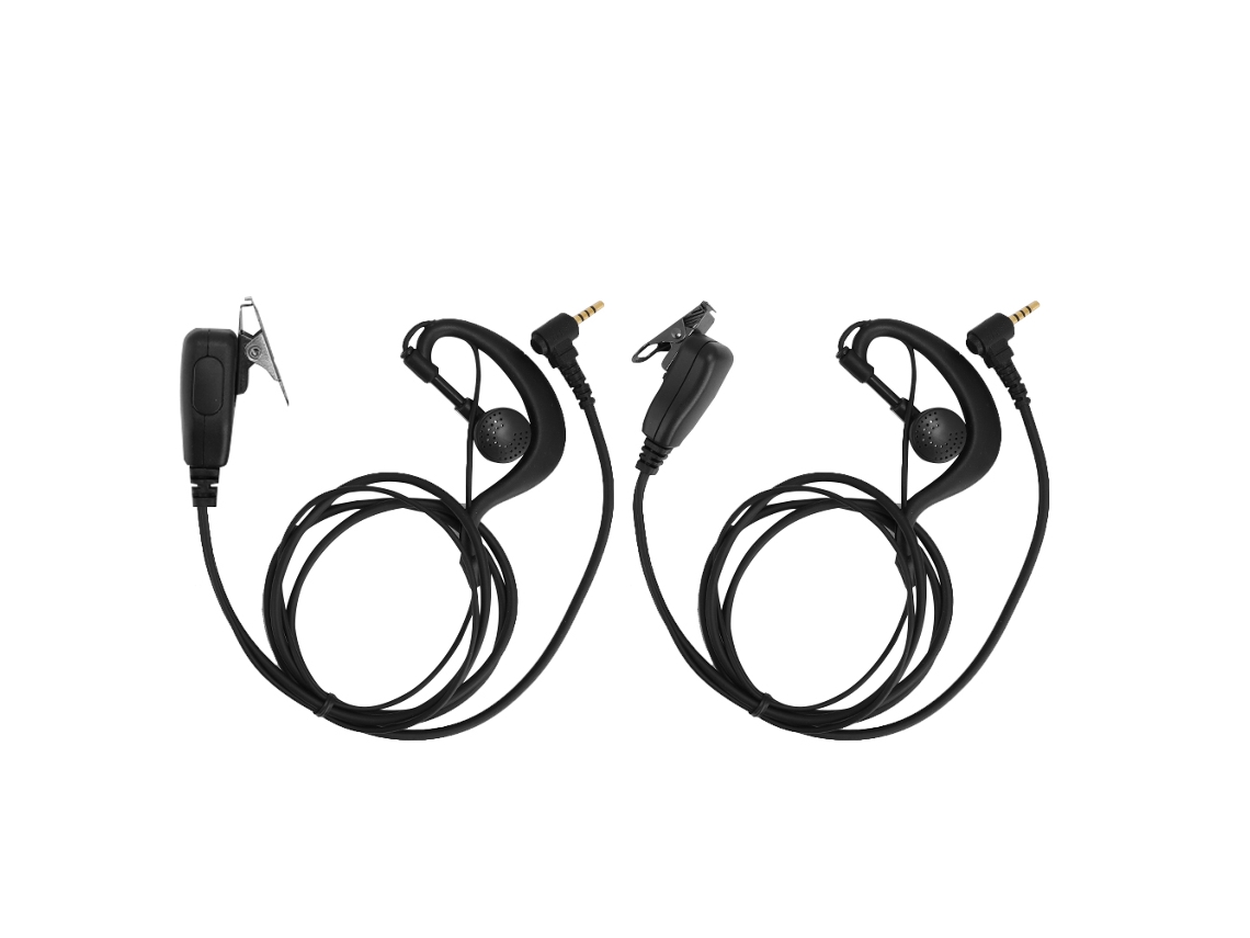 2 Unidades De Auriculares Individuales Con Conector Abs De 3,5 Mm Para Radio Walkie-talkie