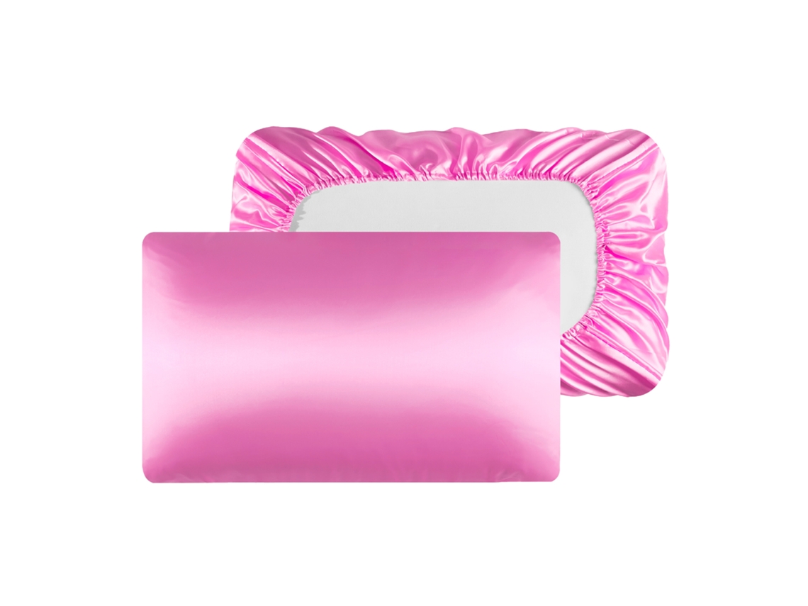 Dos Fundas De Almohada De Satén De Seda Sintética Suave Como El Hielo (rosa Roja, 50 X 75 Cm) Cuich