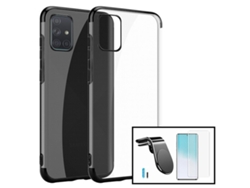 Kit Funda, Protector Curved UV y Soporte Magnético Coche Xiaomi Mi 10 Pro 5G SlimArmor Negro
