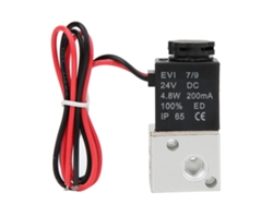 Válvula Solenoide Directa Agua Aire Aceite 2 Posiciones 3 Vías Cuerpo Aluminio G1/8 Dc24v
