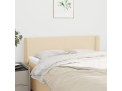 Cabecero De Tela Color Crema 147x16x78/88 Cm