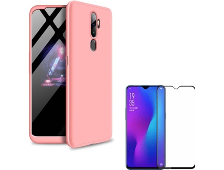 Carcasa y Protector Oppo A9 2020 Slim armor 360º Rosa