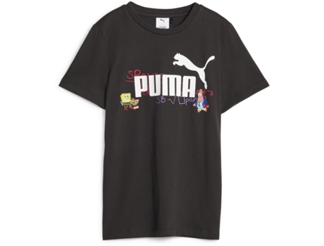 Camiseta de Niños PUMA Spongebob Squarepants Negro (shoes//eu/129/140 cm)