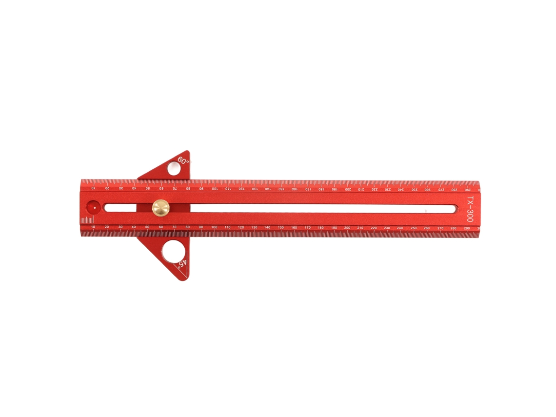 Regla Multifuncional De Aluminio Con Ranura En T Para Carpintería, Medición De Ángulos En Madera, 30 Cm/11,8 Pulgadas.