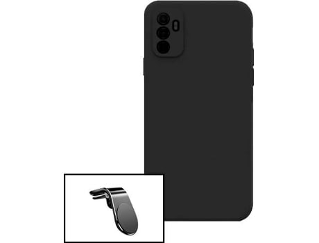 Carcasa + Soporte Oppo A94 5G PHONECARE Silicona Líquida Negro