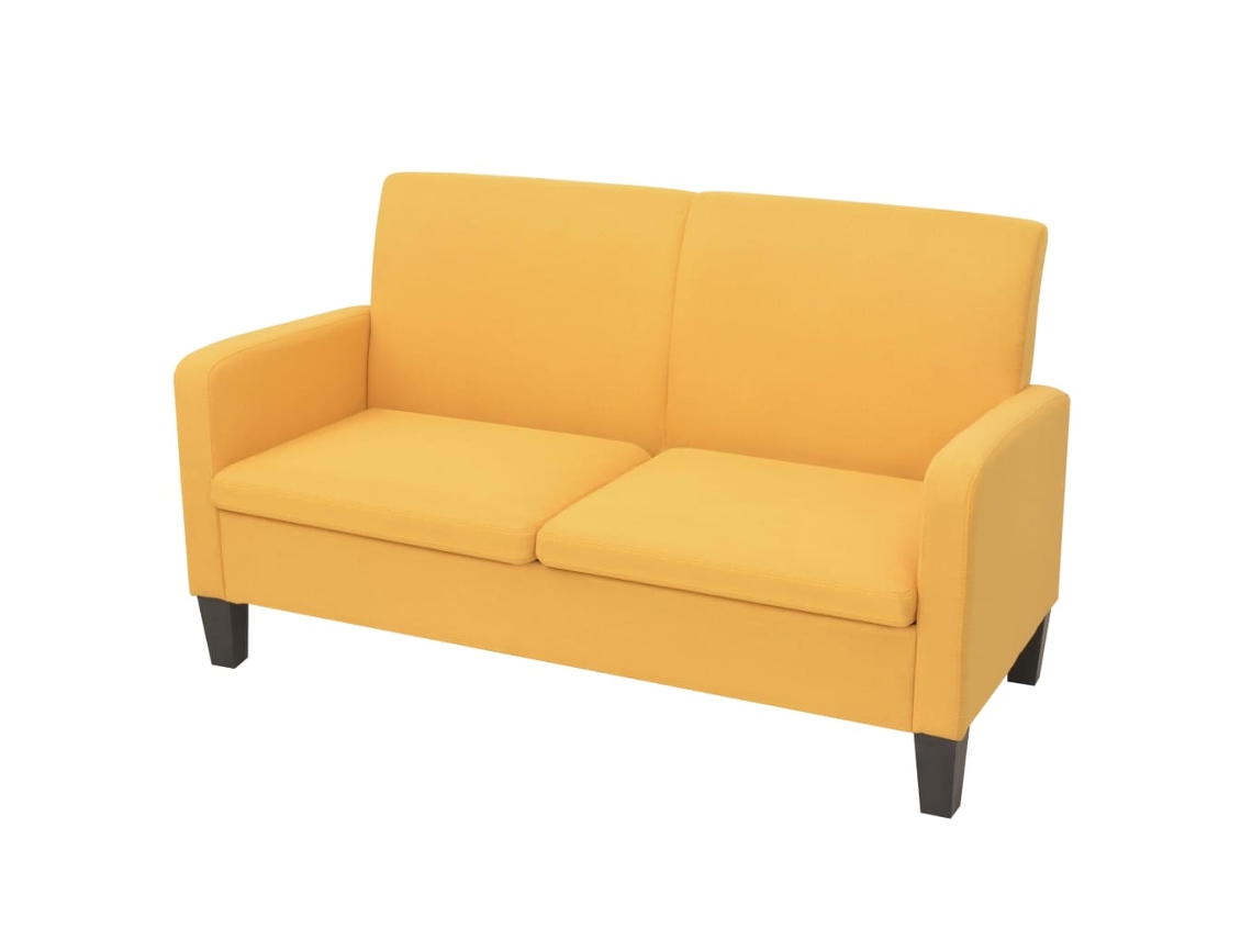 Sofá LOVELY HOME Relax de 2 Plazas Amarillo (135 x 65 x 76 cm)