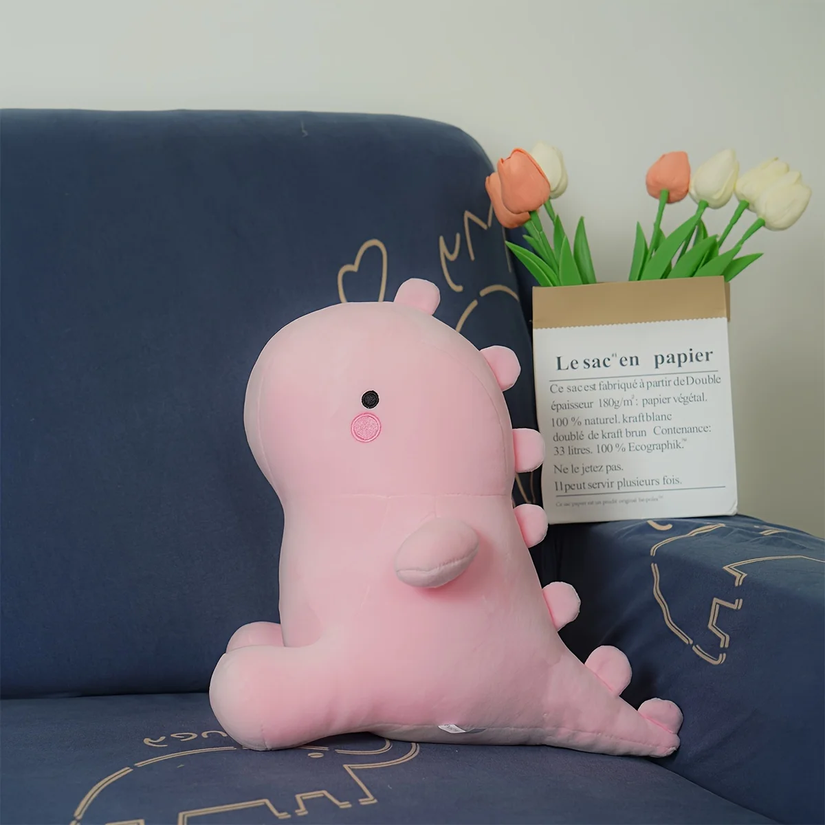 (rosa, 20 Cm) Peluche De Dinosaurio, Muñeco De Peluche De Dinosaurio Suave Y Adorable